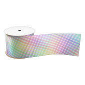 Ruban En Satin Joli Pastel Rainbow Plaid En vichy Motif (Bobine)