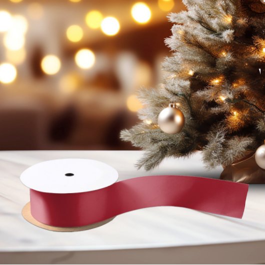 Ruban En Satin Joli Rouge de Noël classique - Ruban satiné