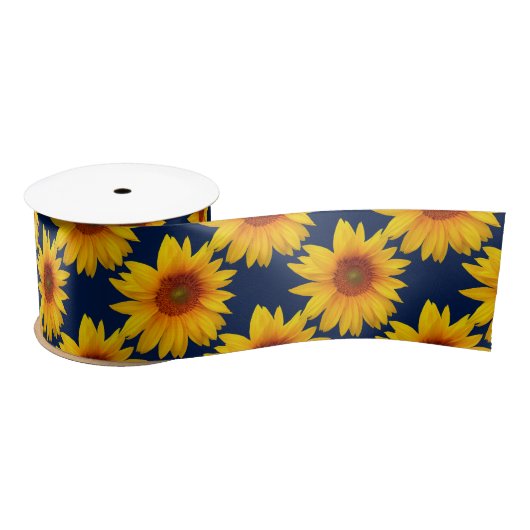 Ruban En Satin Joli ruban Satin Sunflowers (Bobine)