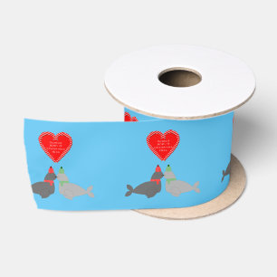 Ruban En Satin Joli Seals de baiser de Noël
