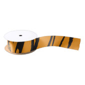 Ruban En Satin Joli tigre orange et noir (Bobine)