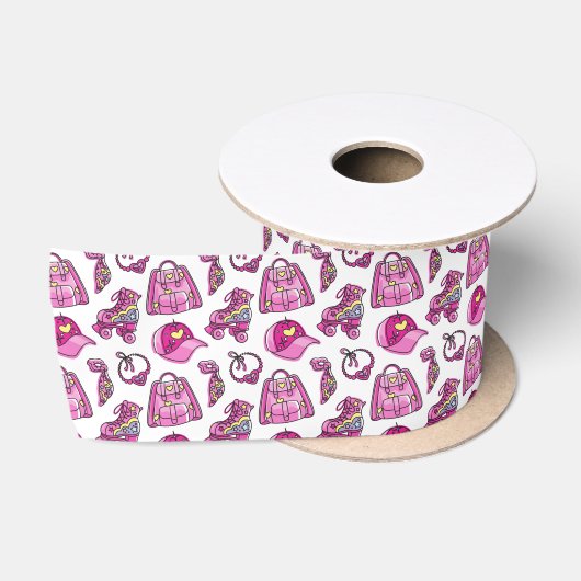 Ruban En Satin Jolie fille Cool rose (Bobine)