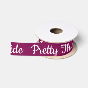 Ruban En Satin Jolies Choses À l'Intérieur Texte Personnalisé Et