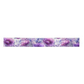 Ruban En Satin Jolies Fleurs Violettes (Devant)