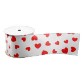 Ruban En Satin Jour des Valentines des Coeurs rouges mignons (Bobine)