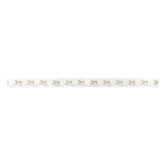 Ruban En Satin Joy Script Gold Parties scintillant (Devant)