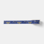 Ruban En Satin Joyeuse Hanukkah Menorah (Devant)