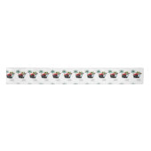 Ruban En Satin Joyeuses Fêtes, Snowman Snowflake Truck Tree (Devant)