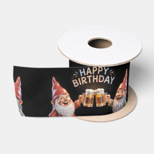 Ruban En Satin "Joyeux Anniversaire" Nains Verres à Bière en Trin