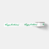 Ruban En Satin Joyeux anniversaire ! Script Décontracté vert (Devant)