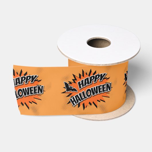 Ruban En Satin Joyeux Halloween (Bobine)