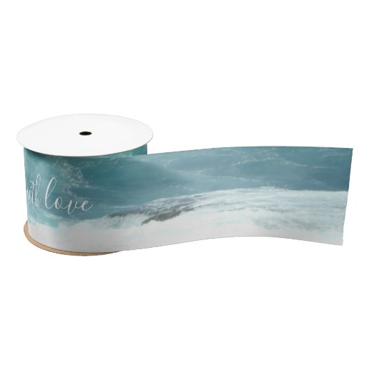 Ruban En Satin Joyeux Noël Avec Amour Ocean Satin Ruban (Bobine)