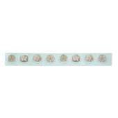 Ruban En Satin Joyeux Noël Dollar de sable Turquoise Motif (Devant)