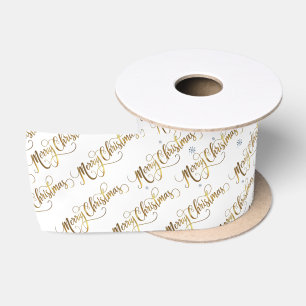 Ruban En Satin Joyeux Noël d'or