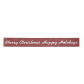 Ruban En Satin Joyeux Noël Joyeux Jours fériés Red GIftwrap (Devant)