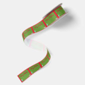 Ruban En Satin Joyeux Noël Pôle Nord Texte Script (Dos)