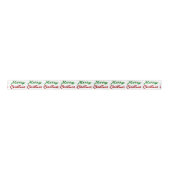 Ruban En Satin Joyeux Noël rouge et vert script (Devant)