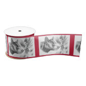 Ruban En Satin Joyeux Ours Noir Noël (Bobine)