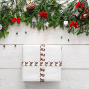 Ruban En Satin Joyeux petit âne de Noël