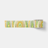 Ruban En Satin Joyeux Rainbows Coeurs Jaune Vert (Devant)