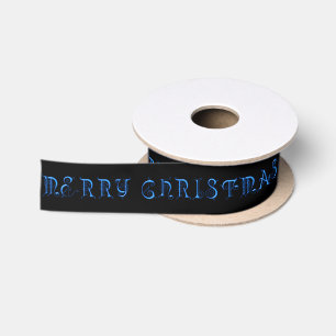 Ruban En Satin Joyeux ruban bleu Satin Noël