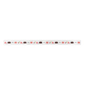 Ruban En Satin Joyeux ruban d'anniversaire - en rouge, 1,5'' (Devant)