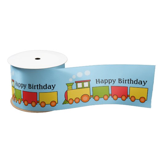 Ruban En Satin Joyeux train d'anniversaire (Bobine)
