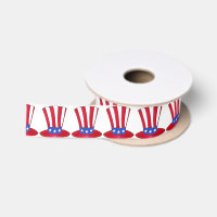 Juillet 4 Oncle Sam Casquette USA Patriotic Ribbon