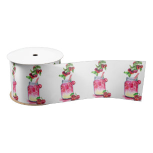 Ruban En Satin Jus de cerise Cool Boire Fruits Party Satin Ribbon