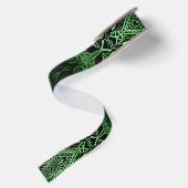 Ruban En Satin Kaleidoscope vert (Dos)