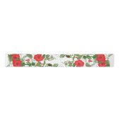 Ruban En Satin La ketmie rouge tropicale fleurit le ruban (Devant)