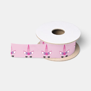 Ruban En Satin La licorne rose
