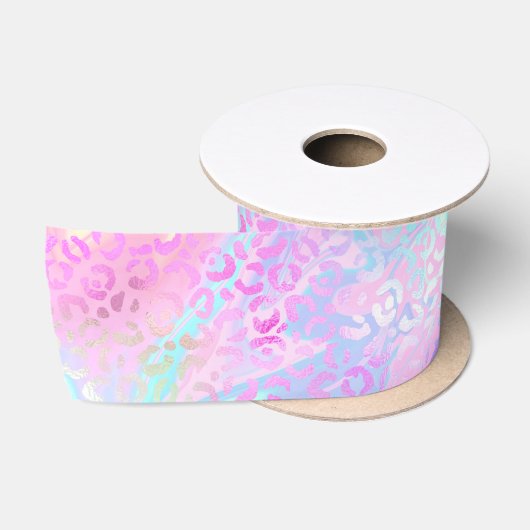 Ruban En Satin La série Léopard Iridescent Design 10 (Bobine)