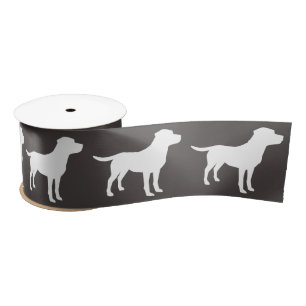 Ruban En Satin Labrador Baby shower de chien Laboratoire gris Neu