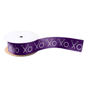 Ruban En Satin Lacrosse Team Purple