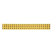 Ruban En Satin Ladybug 60s rétro cool rouge jaune (Devant)
