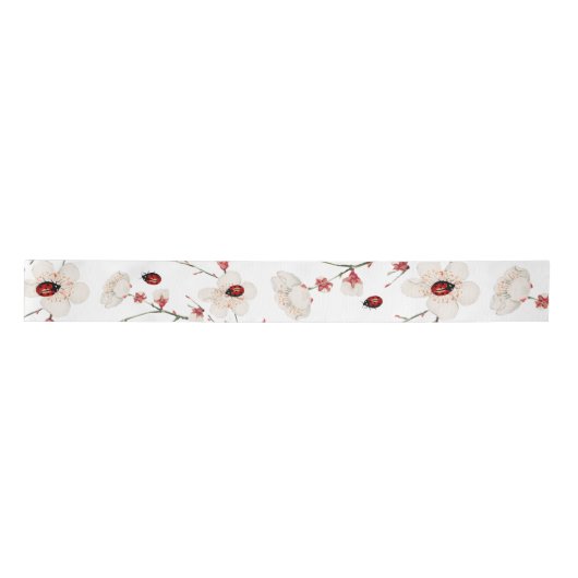Ruban En Satin Ladybug Log Bug Floral (Devant)