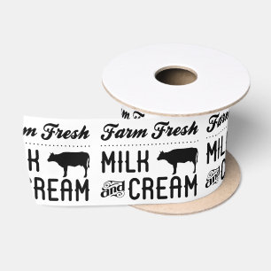 RUBAN EN SATIN LAIT ET CRÈME FRAIS DE FERME