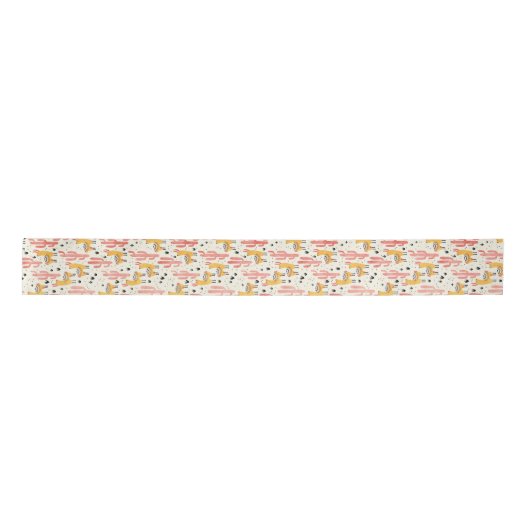 Ruban En Satin Lama heureux avec le cactus (Devant)