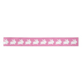 Ruban En Satin Lapin rose et blanc (Devant)