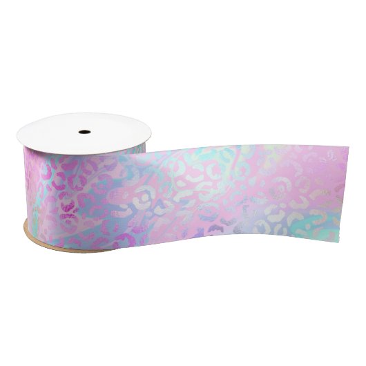 Ruban En Satin Le design Iridescente Leopard Series 10 (Bobine)