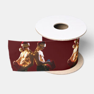 Ruban En Satin Le Noël dos à dos des hommes torse nu de SlipperyJ