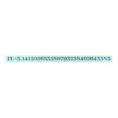 Ruban En Satin Le nombre Pi Math & Science Lovers' Blue (Devant)