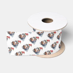 Ruban En Satin Le Petit Hippopotame du Père Noël