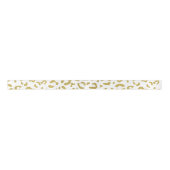 Ruban En Satin Leopard d'or, Parties scintillant d'or, Empreinte  (Devant)