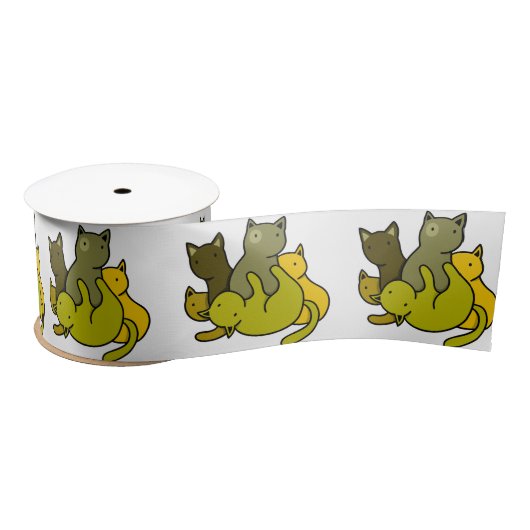 Ruban En Satin Les chatons d'olive (Bobine)