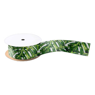 Ruban En Satin Les Feuilles de la Monstère tropicale - Nature ve