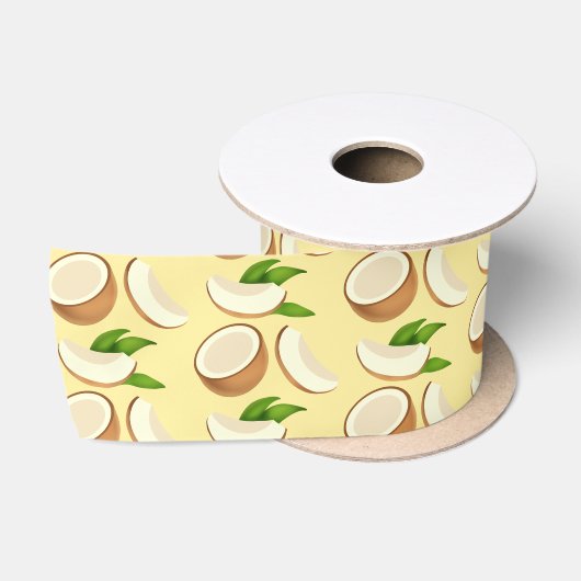 Ruban En Satin Les noix de coco tropicales (Bobine)