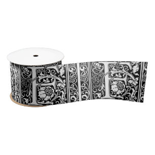 Ruban En Satin Lettre F Monogramme médiéval Art Nouveau