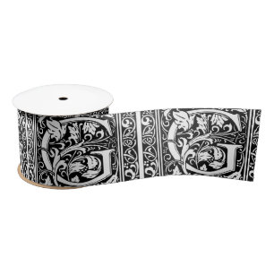 Ruban En Satin Lettre G Monogramme médiéval Art Nouveau